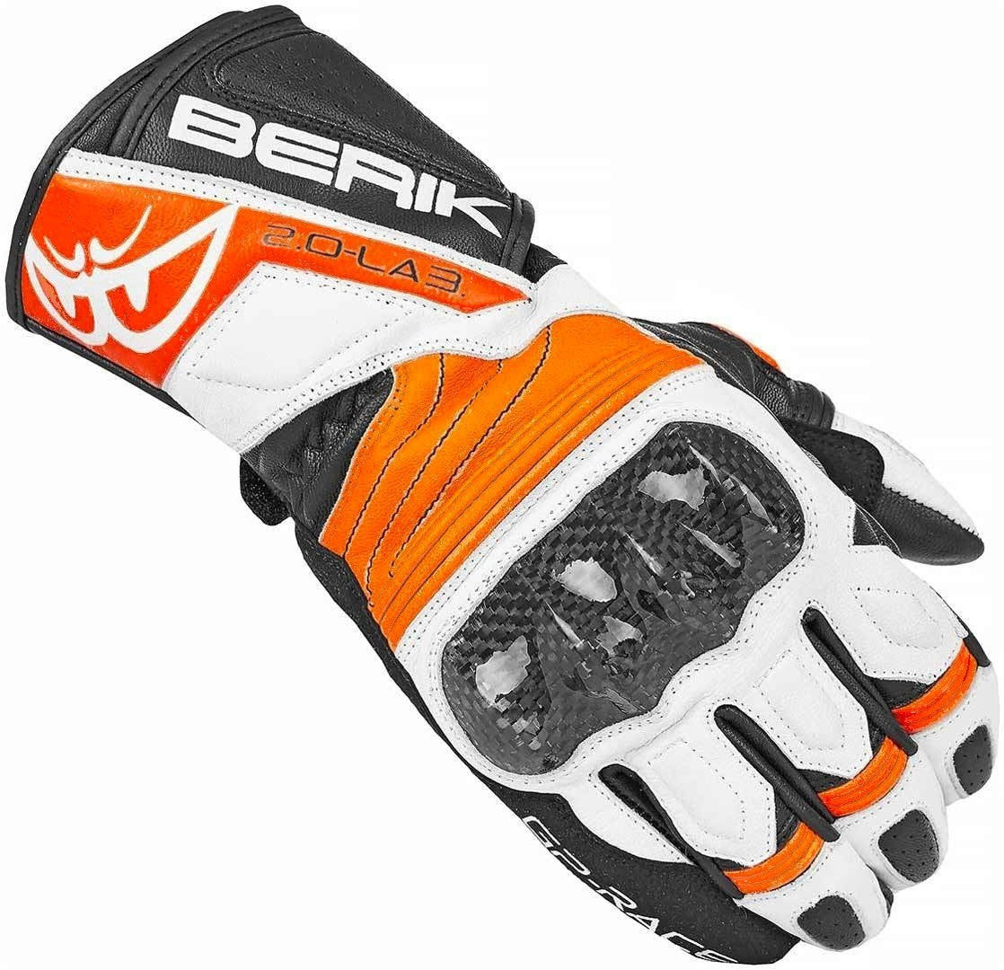 Berik Zoldar Motorcycle Gloves#color_black-orange