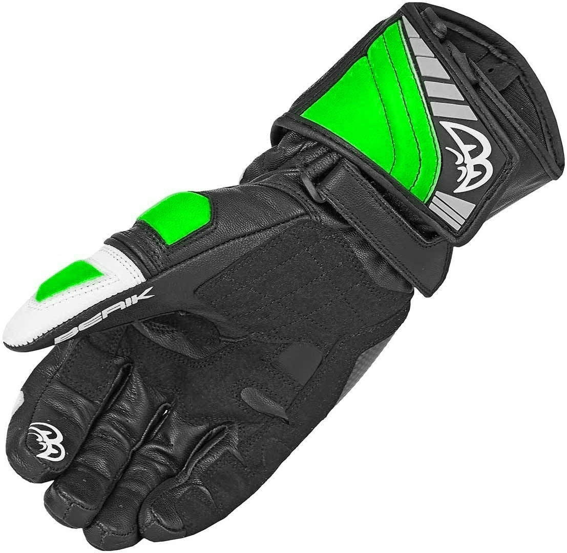 Berik Zoldar Motorcycle Gloves#color_black-green-white