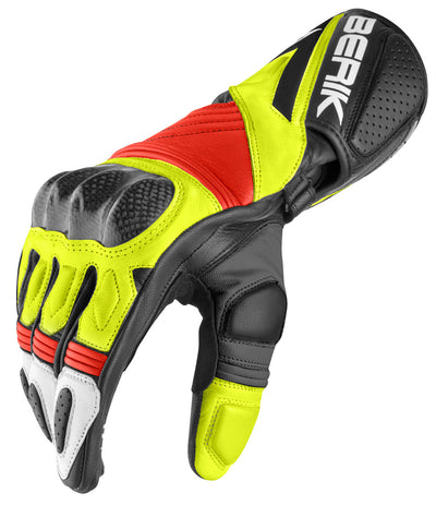 Berik Zoldar Motorcycle Gloves#color_black-red-yellow