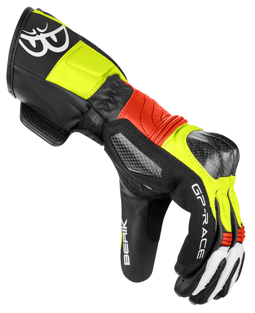 Berik Zoldar Motorcycle Gloves#color_black-red-yellow