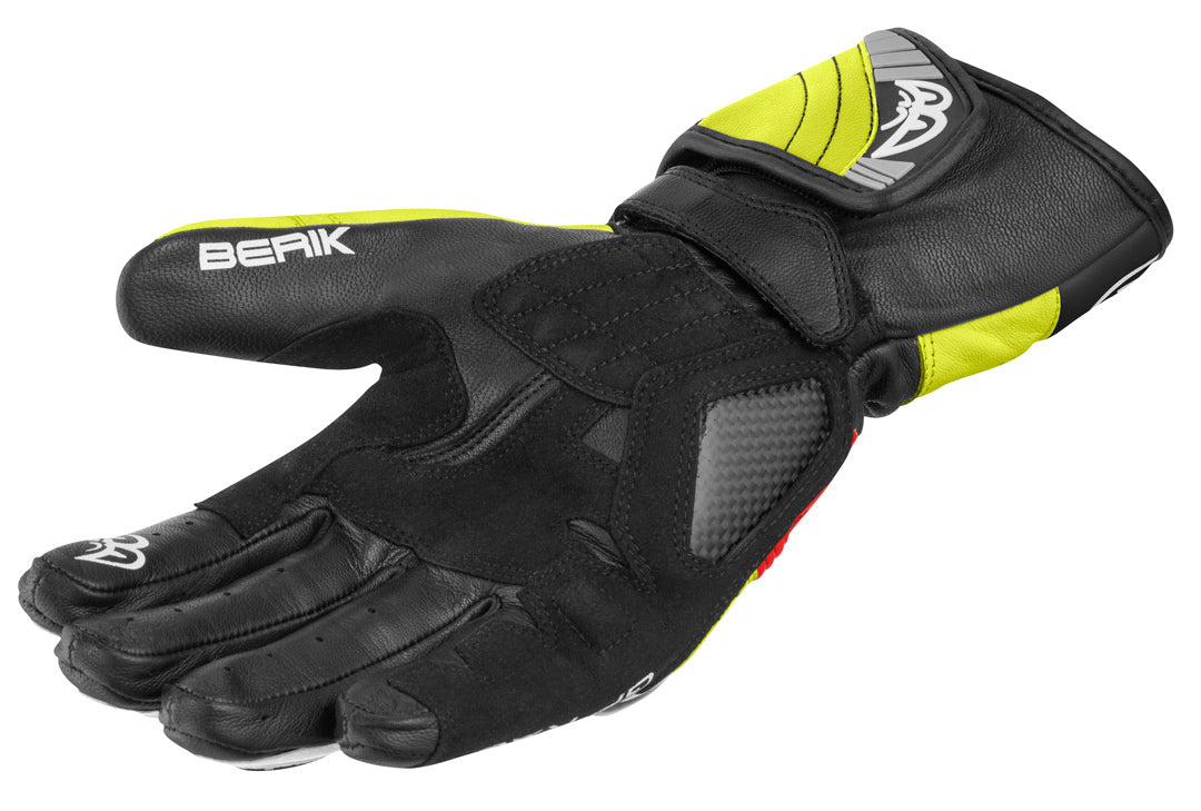 Berik Zoldar Motorcycle Gloves#color_black-red-yellow