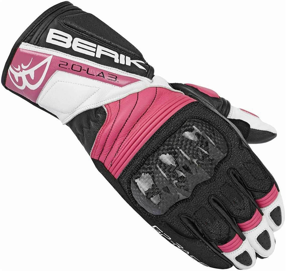 Berik Zoldar Ladies Motorcycle Gloves#color_black-pink