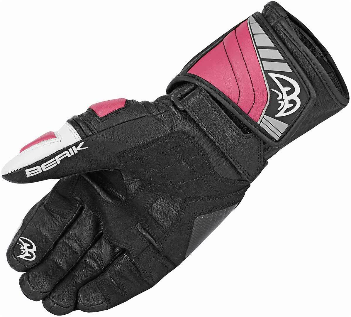 Berik Zoldar Ladies Motorcycle Gloves#color_black-pink