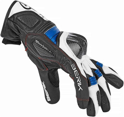 Berik NexG Motorcycle Gloves#color_black-white-blue