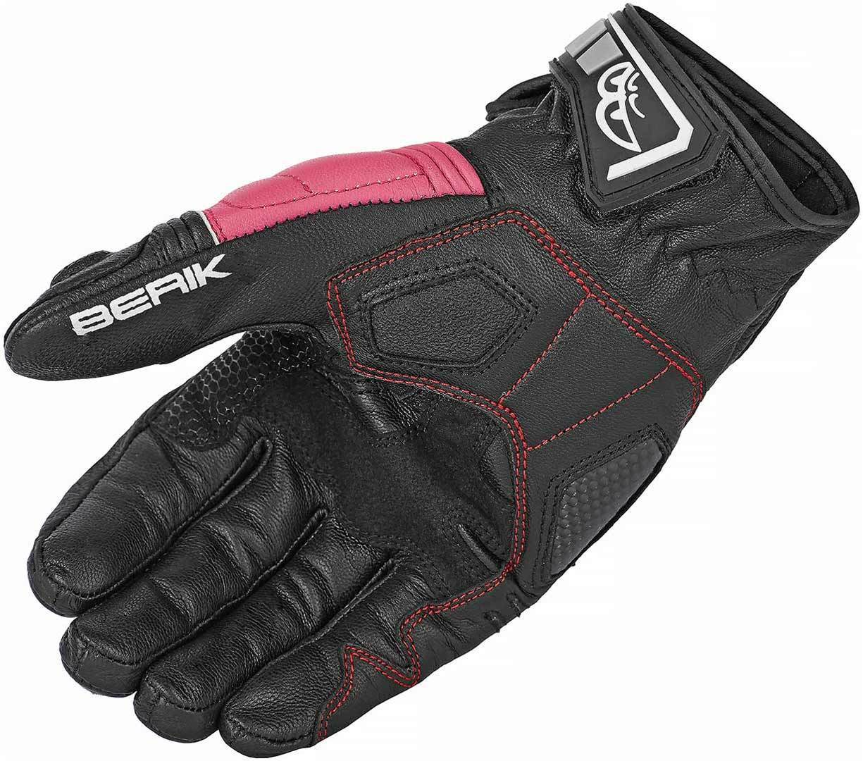 Berik LDX Ladies Motorcycle Gloves#color_black-pink