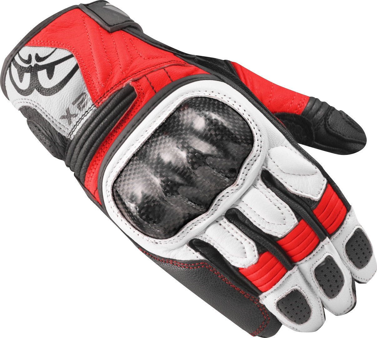 Berik LDX Ladies Motorcycle Gloves#color_black-white-red