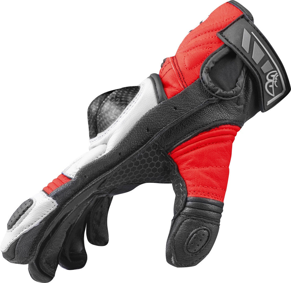 Berik LDX Ladies Motorcycle Gloves#color_black-white-red