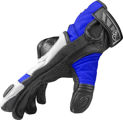 Berik LDX Ladies Motorcycle Gloves#color_black-white-blue