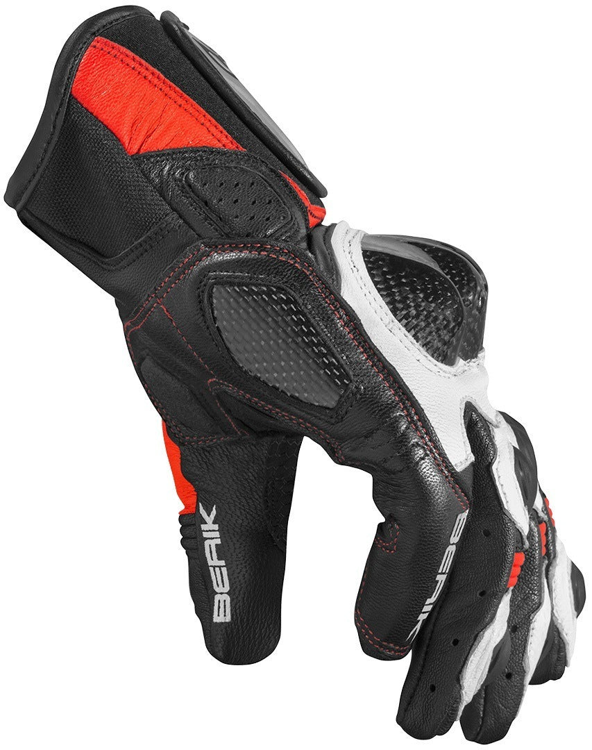 Berik Namib Motorcycle Gloves#color_black-white-red