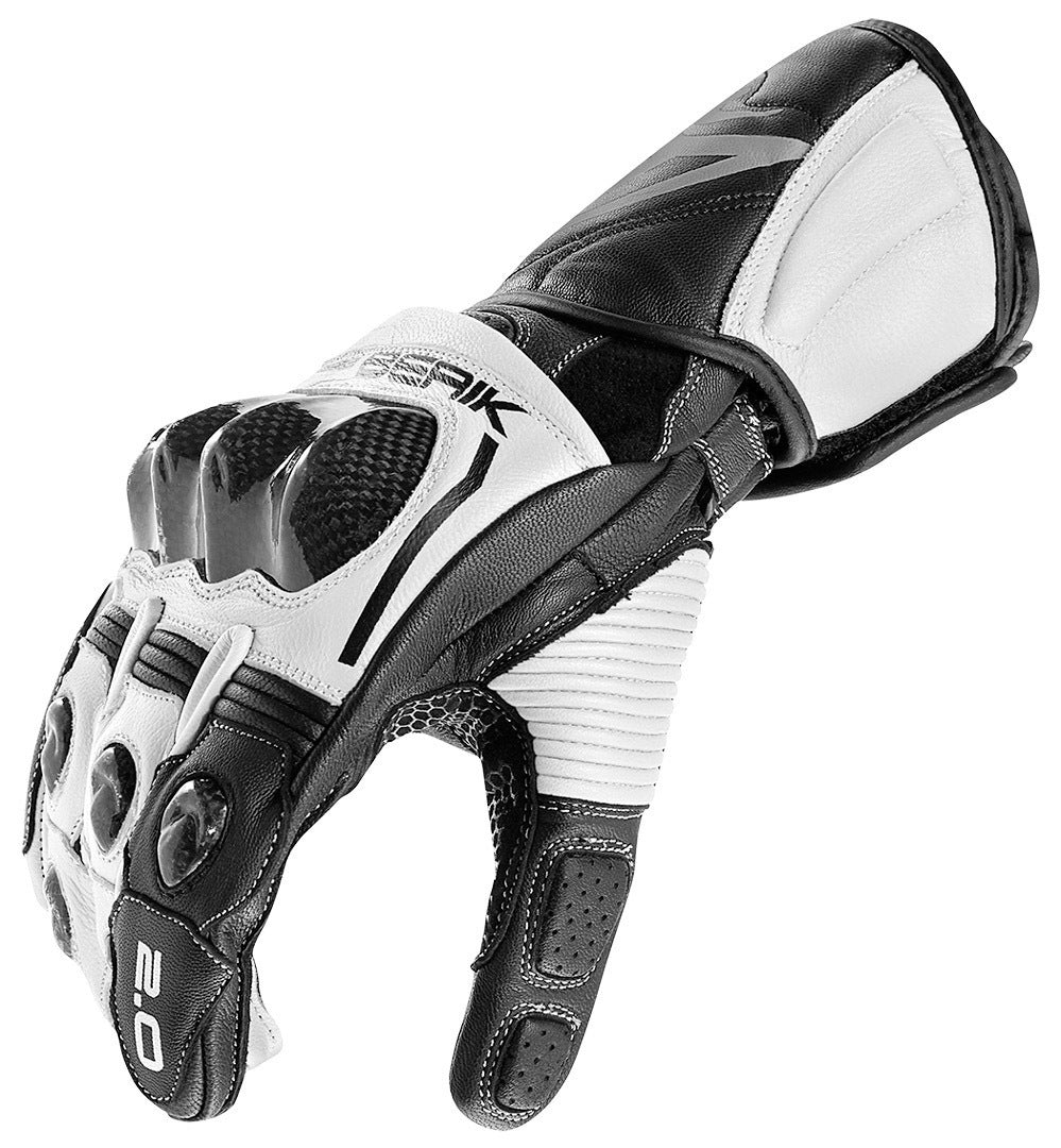 Berik 2.0 ST Motorcycle Gloves#color_white-black