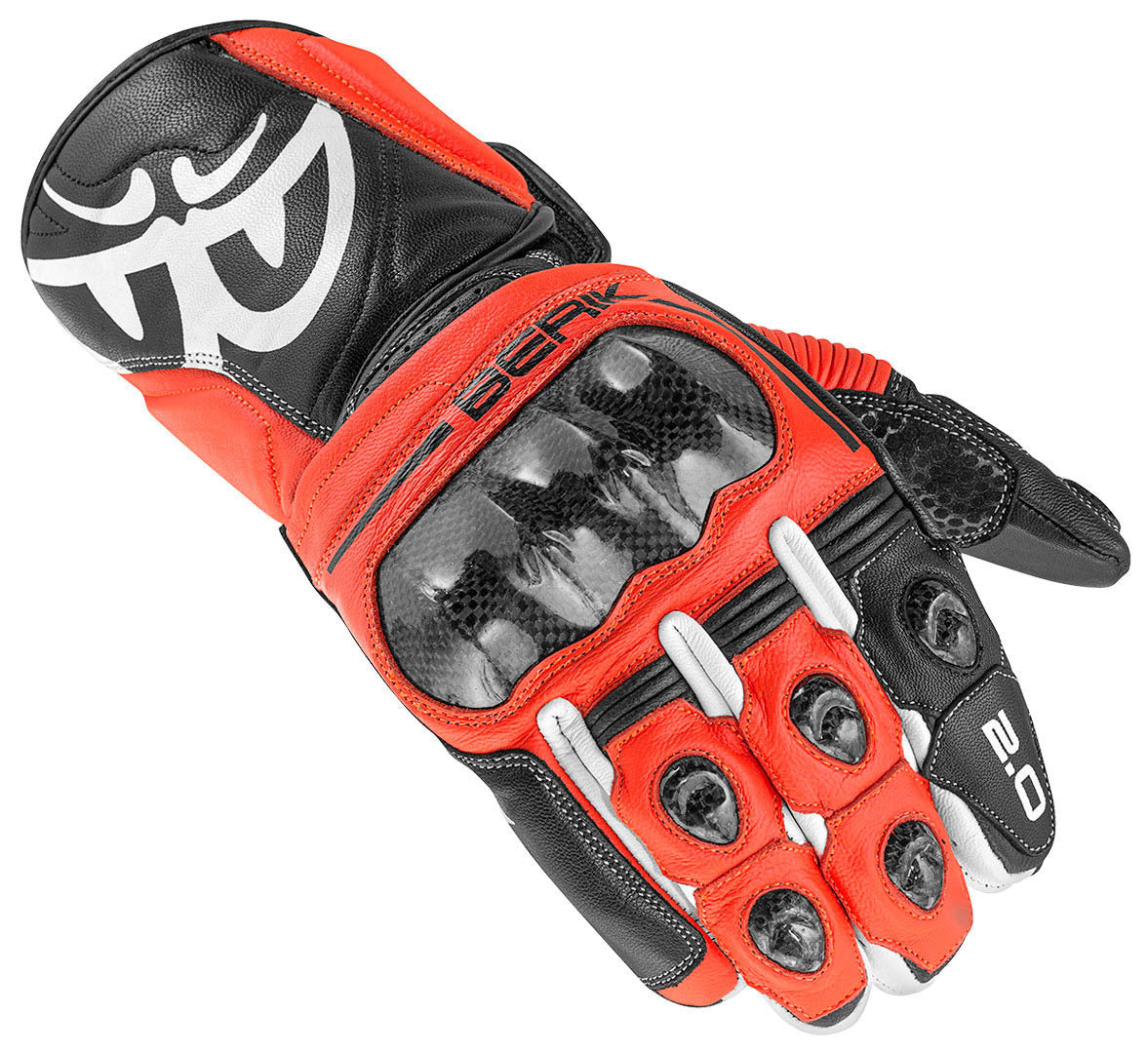 Berik 2.0 ST Motorcycle Gloves#color_red-black