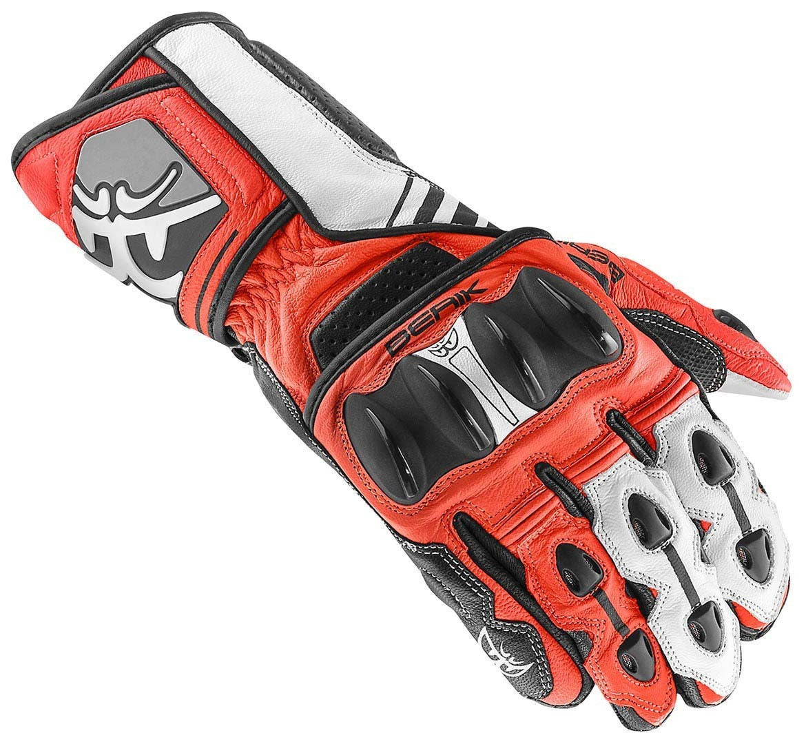 Berik Track Motorcycle Gloves#color_black-red-white