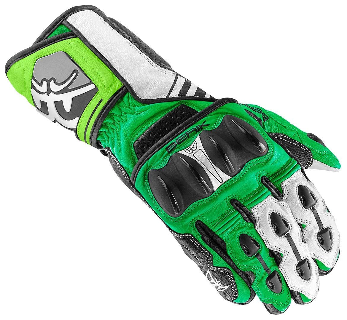 Berik Track Motorcycle Gloves#color_black-green-white