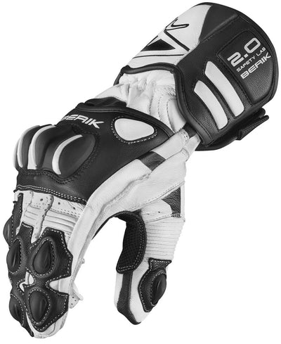 Berik Thunar Evo Motorcycle Gloves#color_white-black