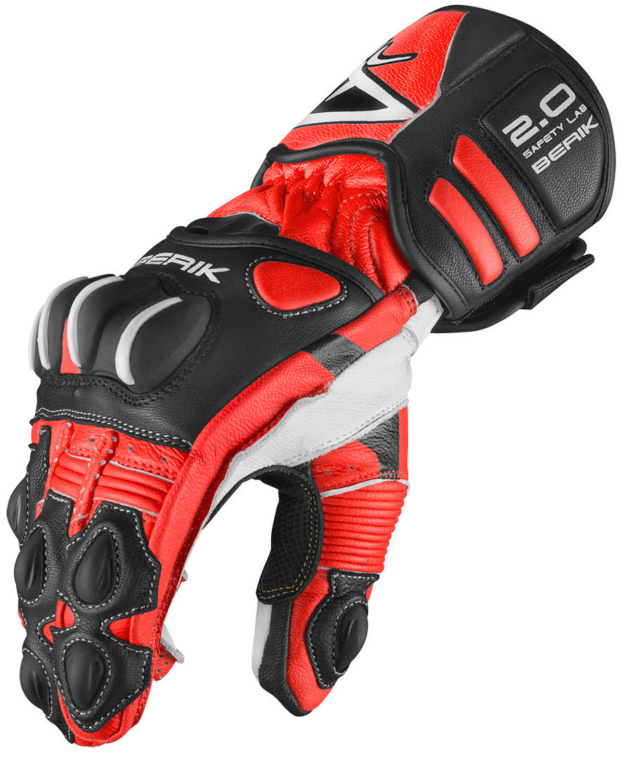 Berik Thunar Evo Motorcycle Gloves#color_black-red