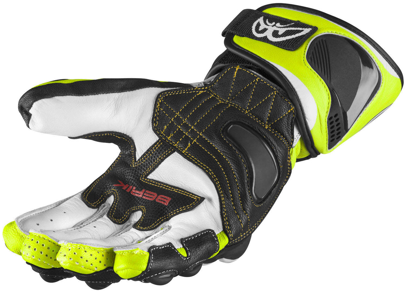 Berik Thunar Evo Motorcycle Gloves#color_black-yellow