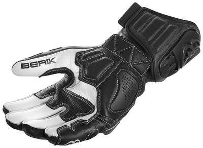 Berik Track Plus Motorcycle Gloves#color_black-white