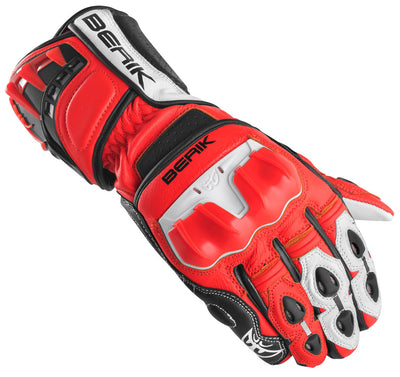 Berik Track Plus Motorcycle Gloves#color_red-black-white