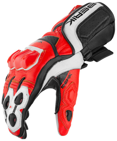 Berik Track Plus Motorcycle Gloves#color_red-black-white