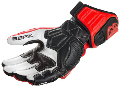 Berik Track Plus Motorcycle Gloves#color_red-black-white