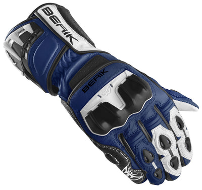 Berik Track Plus Motorcycle Gloves#color_blue-black-white