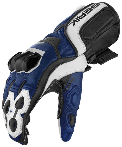 Berik Track Plus Motorcycle Gloves#color_blue-black-white