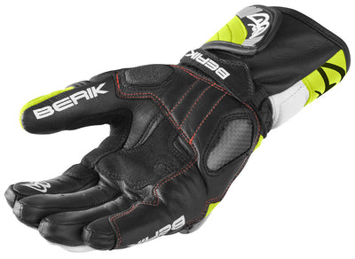 Berik Namib Pro Motorcycle Gloves#color_black-white-fluo-yellow