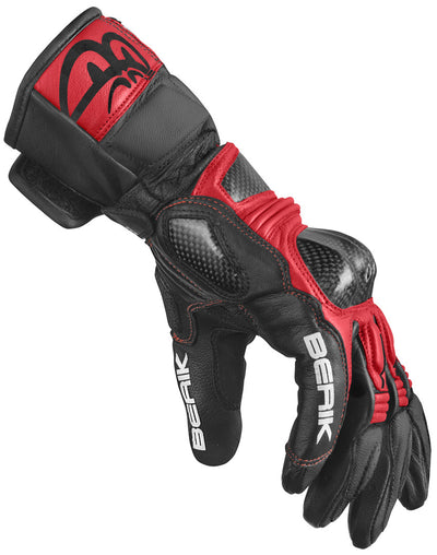 Berik Namib Pro Motorcycle Gloves#color_black-red