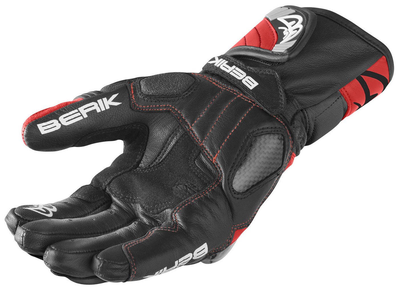 Berik Namib Pro Motorcycle Gloves#color_black-red