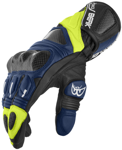 Berik Namib Pro Motorcycle Gloves#color_black-blue-yellow