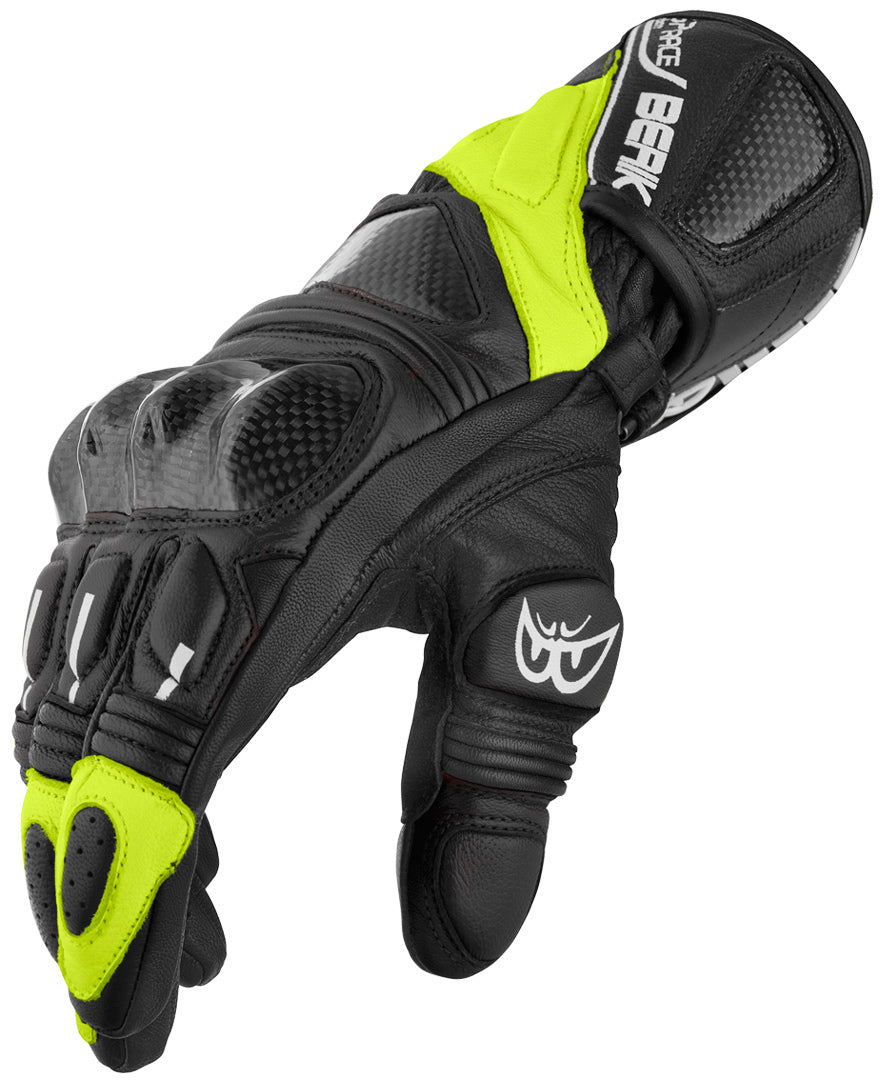 Berik Namib Pro Motorcycle Gloves#color_black-neon