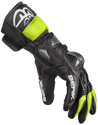 Berik Namib Pro Motorcycle Gloves#color_black-neon