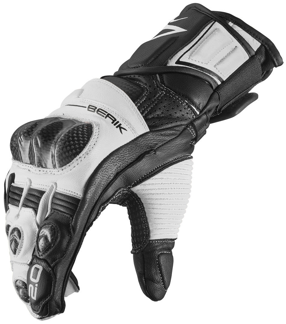 Berik ST-Evo Motorcycle Gloves#color_black-white