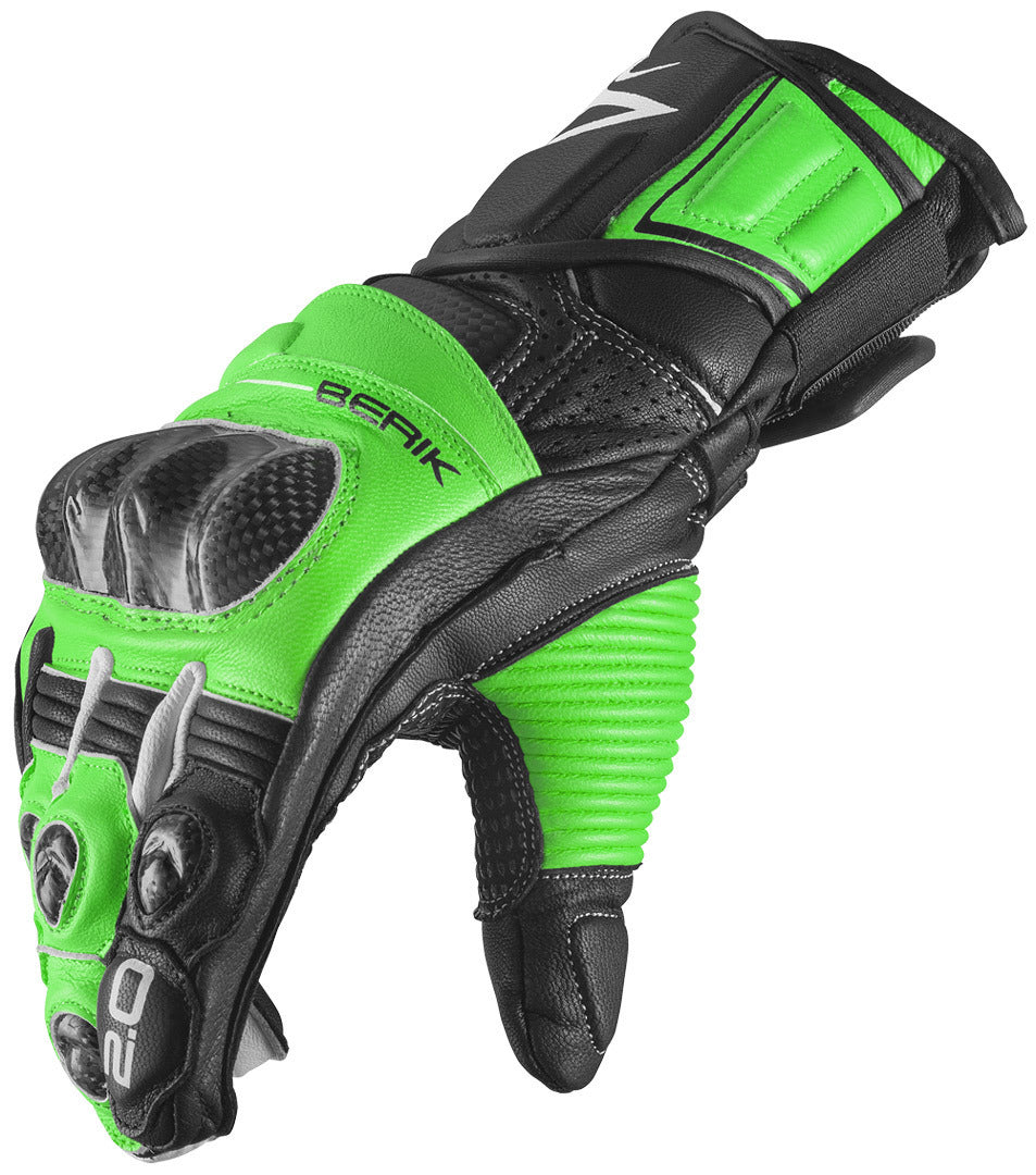 Berik ST-Evo Motorcycle Gloves#color_green-black