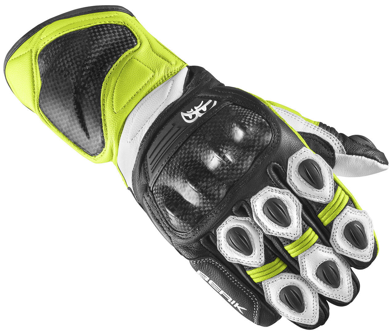 Berik TX-1 Pro Motorcycle Gloves#color_black-white-fluo-yellow