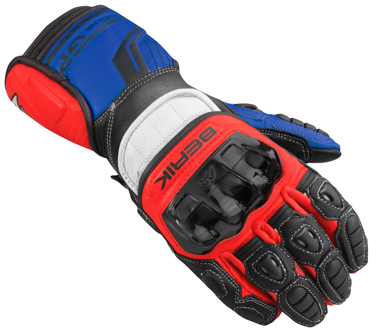 Berik Track Pro Motorcycle Gloves#color_black-blue-red