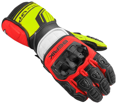 Berik Track Pro Motorcycle Gloves#color_black-red-yellow