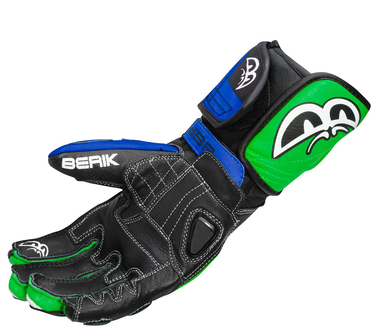 Berik Track Pro Motorcycle Gloves#color_black-green