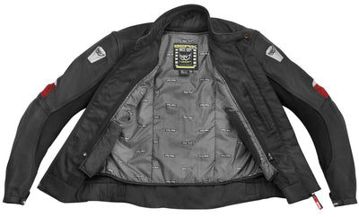 Berik Flexius Motorcycle Leather Jacket#color_black-yellow