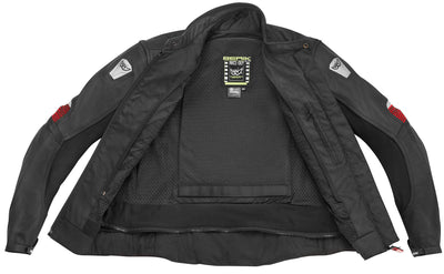 Berik Flexius Motorcycle Leather Jacket#color_black-yellow