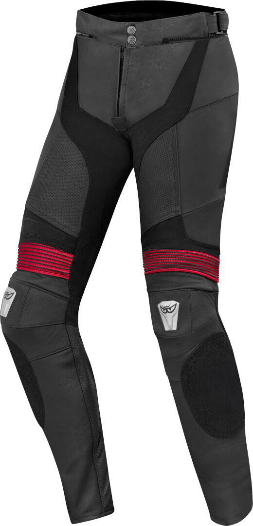 Berik Flexius Motorcycle Leather Pants#color_black-red