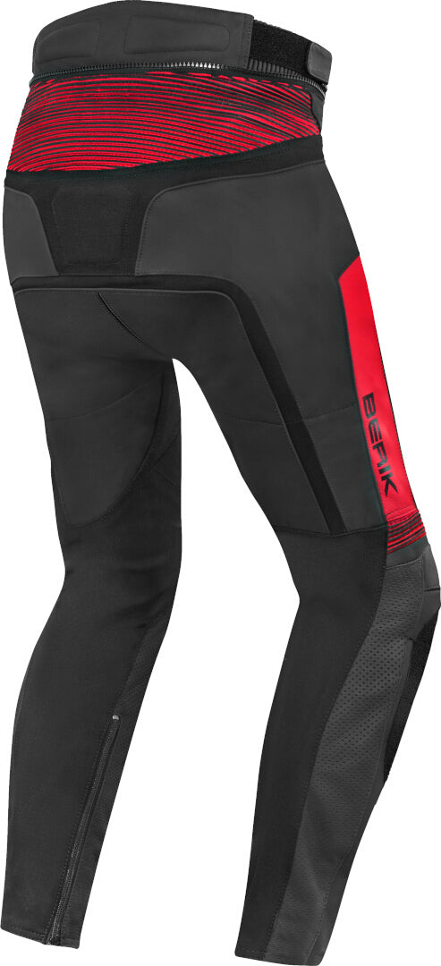 Berik Flexius Motorcycle Leather Pants#color_black-red