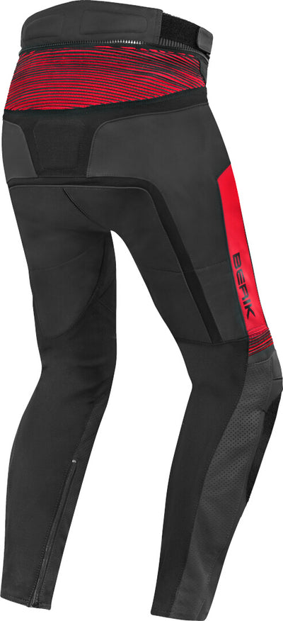 Berik Flexius Motorcycle Leather Pants#color_black-red