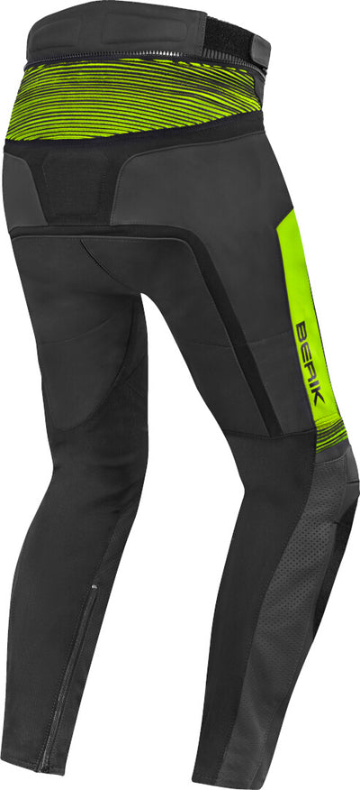 Berik Flexius Motorcycle Leather Pants#color_black-yellow