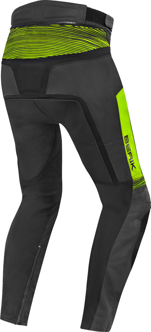 Berik Flexius Motorcycle Leather Pants#color_black-yellow