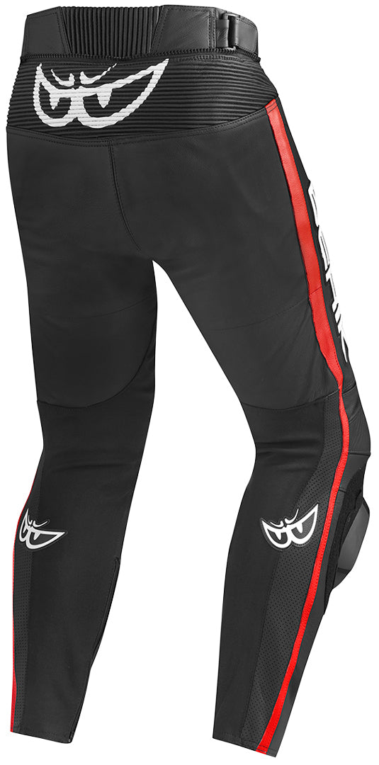 Berik Track Motorcycle Leather Pants#color_black-red