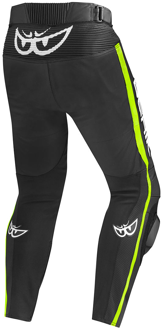 Berik Track Motorcycle Leather Pants#color_black-yellow