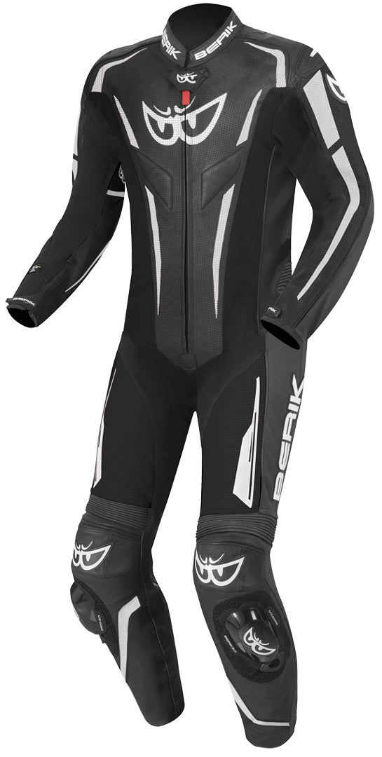 Berik RSF-Teck perforated One Piece Motorcycle Leather Suit#color_black-white