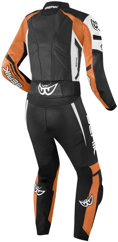 Berik Monza Ladies Two-Piece Motorcycle Leather Suit#color_black-white-orange