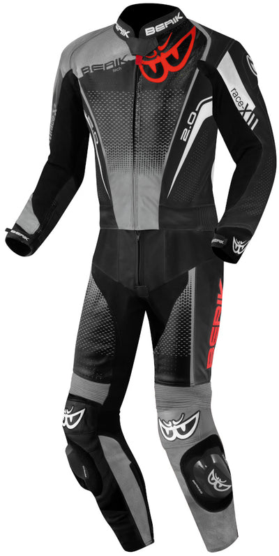 Berik XR-Ace Evo perforated 2-Piece Motorcycle Leather Suit#color_black-grey